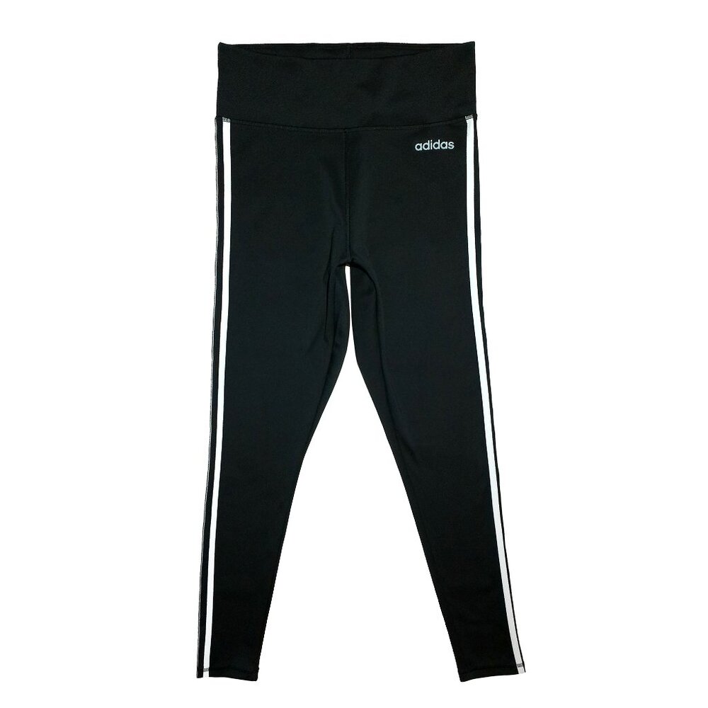NWOT Adidas Climalite Black High-Waisted Performance 3-Stripes 7/8 Leggings Sz M